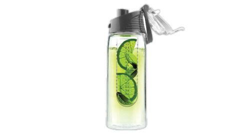 Water Bottle with Fruit Infuser - Black